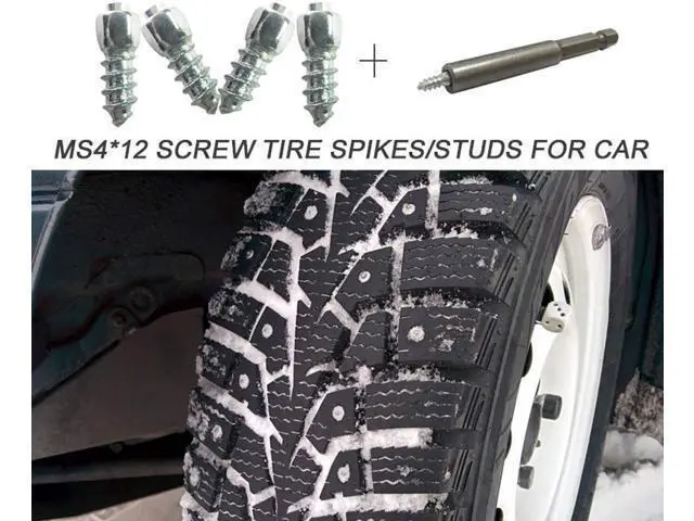 Alt view image 5 of 5 - 12mm Carbide Screw Tire Studs Snow Spikes Anti-Slip/Anti-ice for Car/Snowmobile/Tractor/ATV/UTV/MO-TOrcycle/Short Lug/Bicycles/Shoes with Installation Tool - Pack of 200