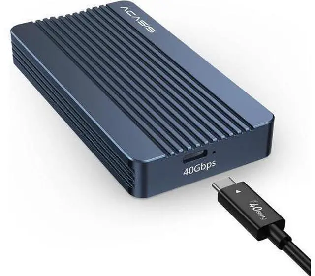 Main image of 40Gbps M.2 NVMe SSD Enclosure for Thunderbolt 4/3/USB4, with Tool-Free Installation, Aluminum Heat Sink & Noiseless Design, Supports 2280-2230 SSDs for M1/M2 Pro/Max.