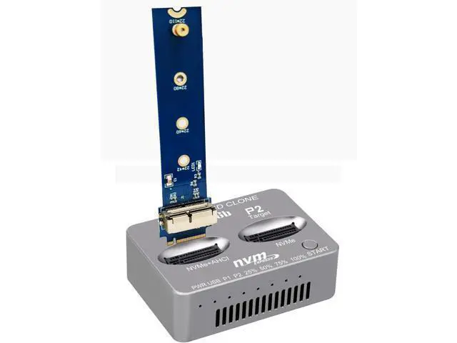 Alt view image 2 of 6 - M2 NVMe Duplicator,USB C nVME Dual-Bay Offline Cloner With 28pin Mac SSD Card, Compatible With MacBook Air Imac (Mid 2013-2016) and PRO(Late 2013 - Mid 2015) SSD Enclosure(Need Extra AC/PD PW)