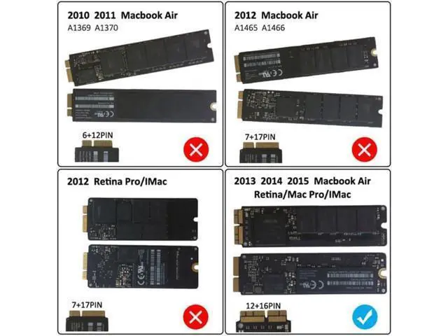 Alt view image 5 of 5 - USB 3.2 External Case,USB Type C Enclosure,Compatible with 28Pin MacBook Air(Mid 2013-2016) and PRO(Late 2013 - Mid 2015) SSD,Support nVME with ST-NGFF2013
