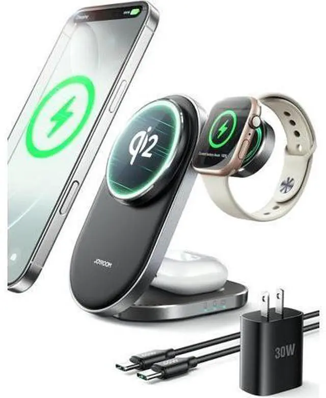Alt view image 3 of 7 - 120W Super Fast USB C Car Charger + Qi2 3 in 1 Wireless Charging Station