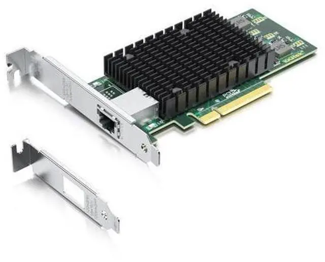 Main image of 10Gb PCI-E NIC Network Card, Single Copper RJ45 Port, with Intel X540-BT1 Controller, PCI Express Ethernet LAN Adapter Support Windows Server/Windows/Linux/ESX, Compare to Intel X540-T1