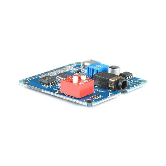 Alt view image 6 of 6 - DY-SV8F Voice Playback Module MP3 Player Music Board One on One Trigger Serial Adapter Control Playback Module Micro USB UART I/O Voice Broadcast Function Amplifier Board