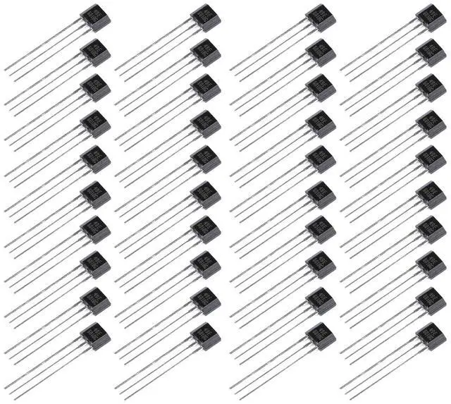 Main image of 40Pcs 49E Hall Element S49E SS49E Linear Hall Element Linear Hall Effect Sensors 3 Pins Sensor Element Switch OH49E TO-92S