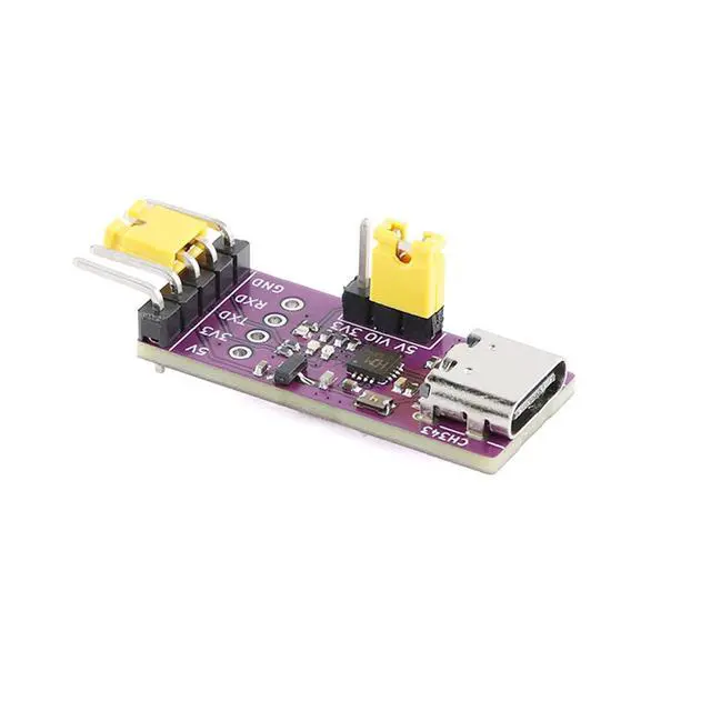 Alt view image 3 of 6 - 2 Pack CH343P USB to Serial Port Module 6Mbps 5V 3.3V TTL UART CH343 Debugging Burning Downloading Type-C Switch Instead CH340
