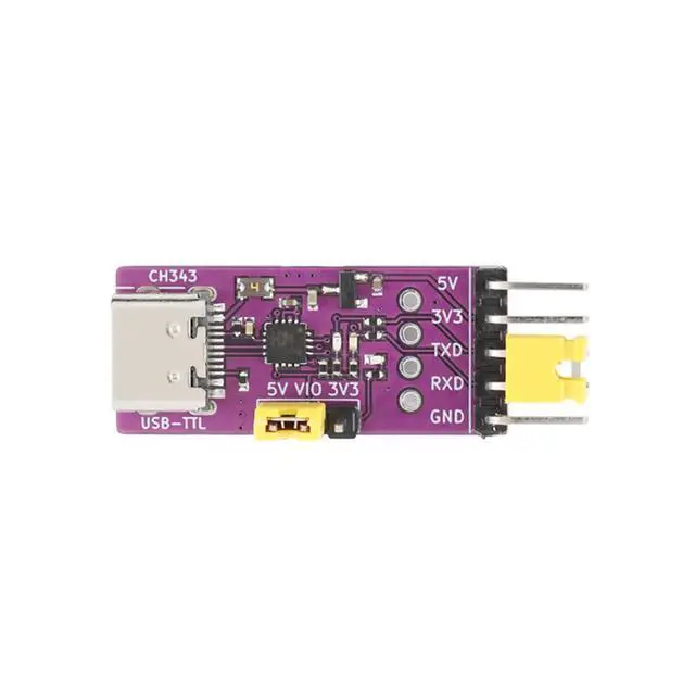 Alt view image 4 of 6 - 2 Pack CH343P USB to Serial Port Module 6Mbps 5V 3.3V TTL UART CH343 Debugging Burning Downloading Type-C Switch Instead CH340