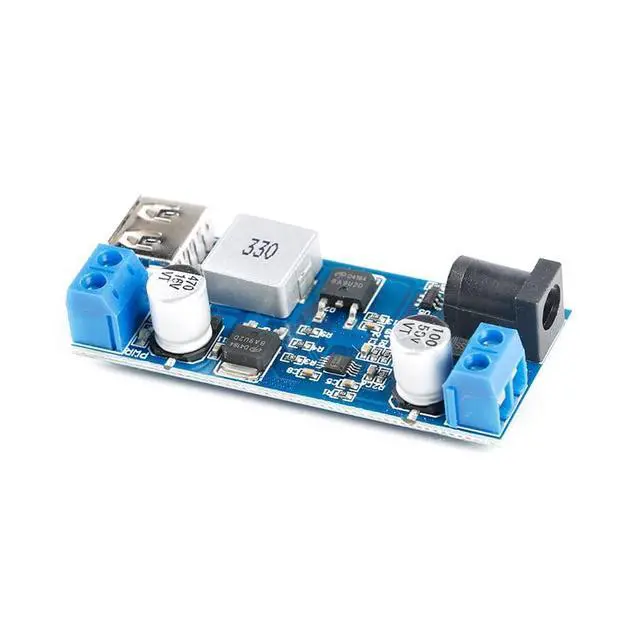 Alt view image 2 of 5 - 2Pcs XY-3606 DC-DC Buck Power Converter 9V-36V to 5V Buck Step Down Voltage Converter LM2596S USB Output DC Connector Input Power Supply Module Board for Charger Car