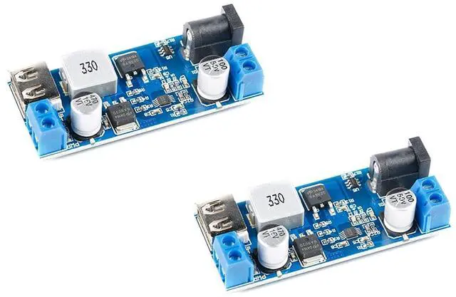 Main image of 2Pcs XY-3606 DC-DC Buck Power Converter 9V-36V to 5V Buck Step Down Voltage Converter LM2596S USB Output DC Connector Input Power Supply Module Board for Charger Car
