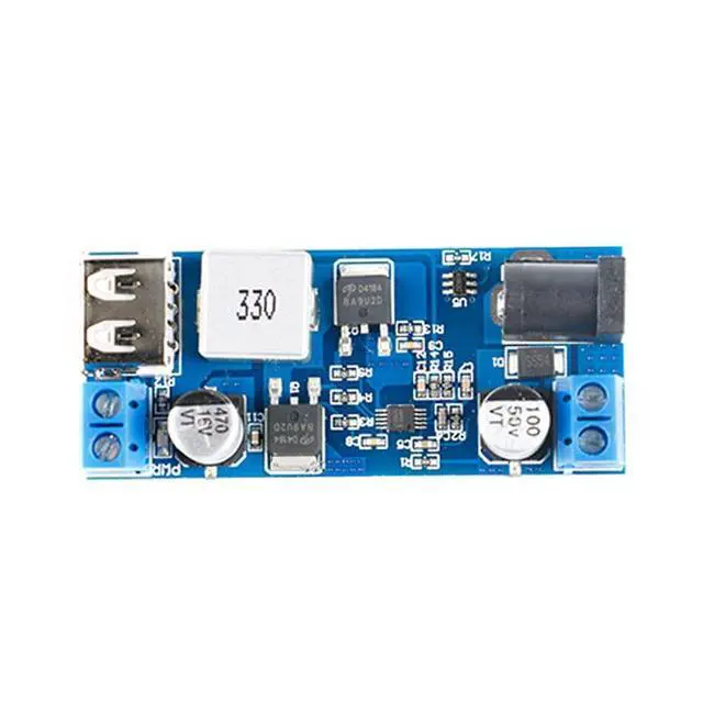 Alt view image 4 of 5 - 2Pcs XY-3606 DC-DC Buck Power Converter 9V-36V to 5V Buck Step Down Voltage Converter LM2596S USB Output DC Connector Input Power Supply Module Board for Charger Car