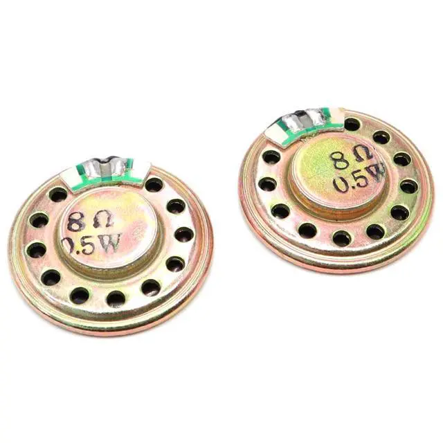 Alt view image 5 of 5 - 10pcs 28mm Iron Shell Speaker 8 0.5W Mylar Round for Toy Horn Driver