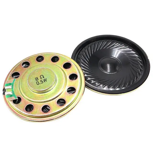 Alt view image 2 of 5 - 10pcs 50mm Iron Shell Magnetic Speaker 8 Ohm 0.5W for Toys Small Round Speaker
