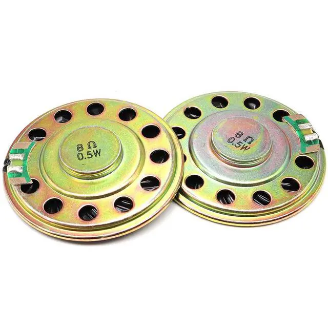 Alt view image 3 of 5 - 10pcs 50mm Iron Shell Magnetic Speaker 8 Ohm 0.5W for Toys Small Round Speaker