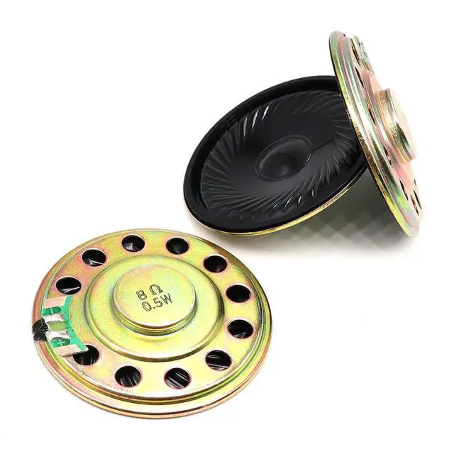 Alt view image 5 of 5 - 10pcs 50mm Iron Shell Magnetic Speaker 8 Ohm 0.5W for Toys Small Round Speaker