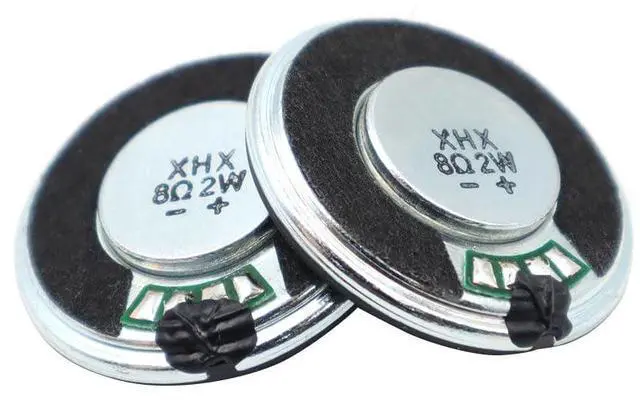 Main image of 10pcs 32mm Iron Shell Magnetic Speaker 8 Ohm 2W Round Mylar Toy Horn Speaker