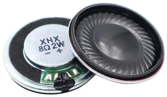 Main image of 10pcs 28mm Iron Shell 8 Ohm 2W Speaker for Toys Small Round Mylar Speaker