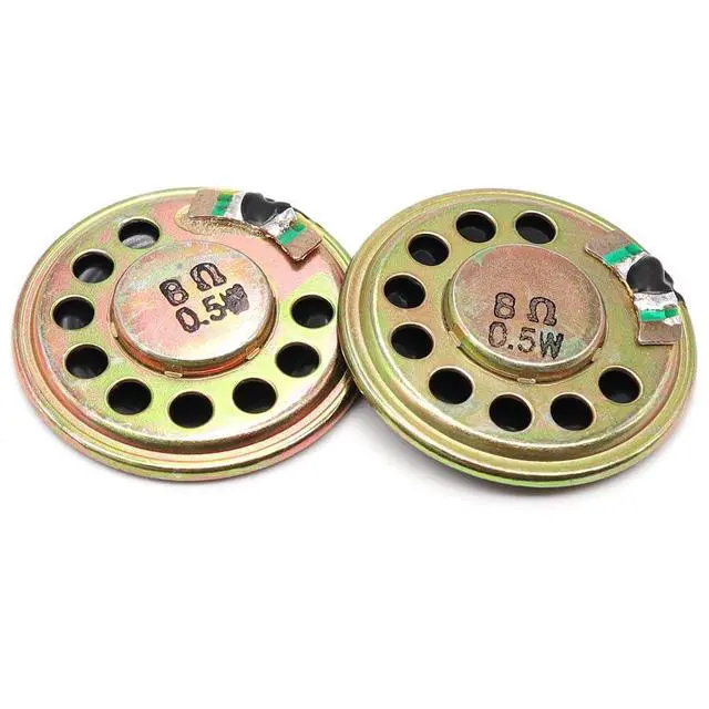 Alt view image 3 of 5 - 10pcs 30mm Iron Shell Magnetic Speaker 8 Ohm 0.5W Compact for Toy Horn Driver