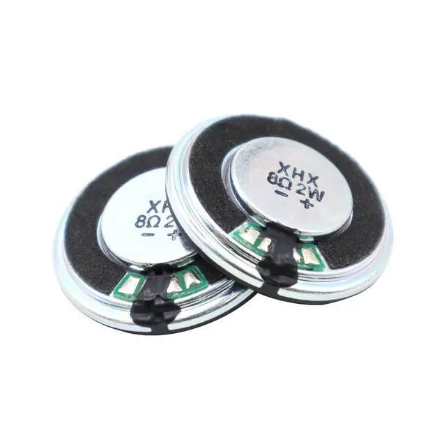 Alt view image 4 of 5 - 10pcs 30mm Iron Shell Magnetic Speaker 8 Ohm 2W Round Toy Audio Component