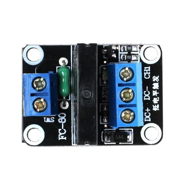 Alt view image 5 of 7 - 1 Channel 5V Low Level Trigger Solid State Relay Module with Fuse, 1 Way 250V 2A for Industrial Control Applications