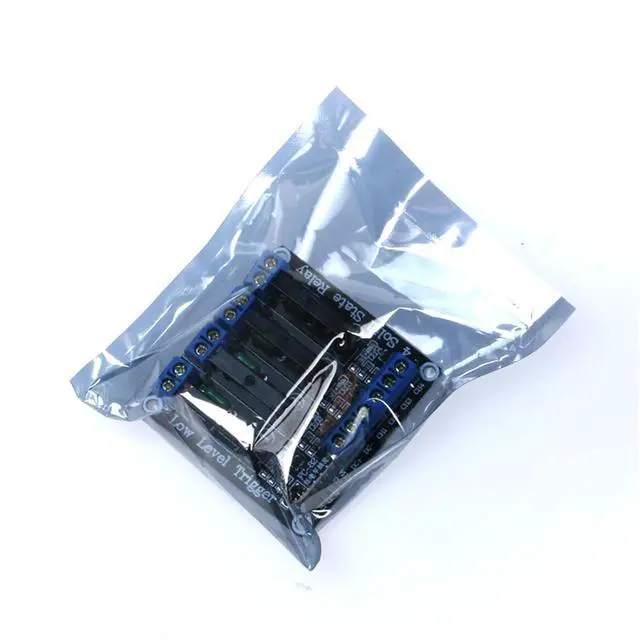Alt view image 3 of 6 - 4 Channel 5V Low Level Trigger Solid State Relay Module with Fuse, 4 Way 250V 2A for Industrial Control Applications