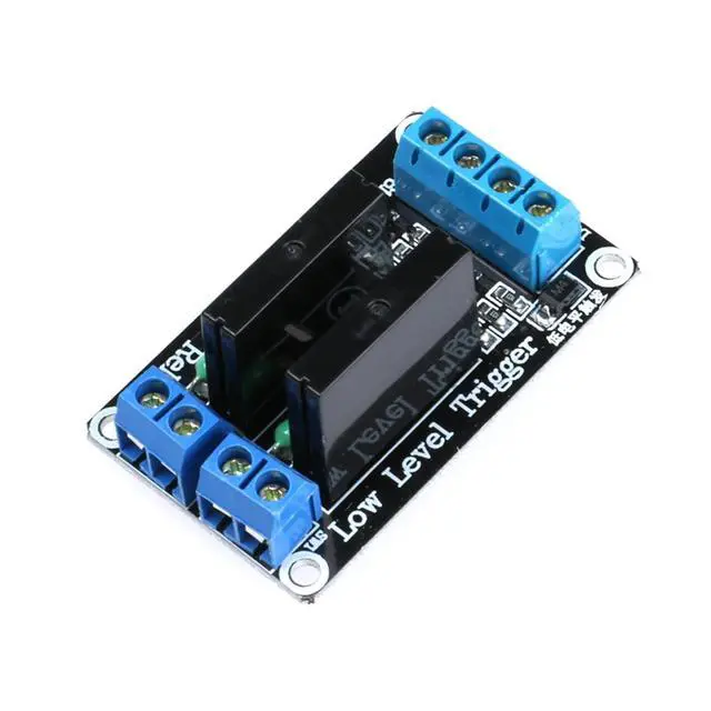 Alt view image 4 of 7 - 2 Channel 5V Low Level Trigger Solid State Relay Module with Fuse, 2 Way 250V 2A for Industrial Control Applications