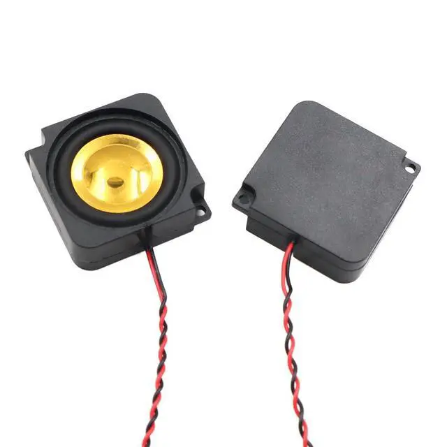 Alt view image 2 of 5 - 3pcs 2828 Cavity Horn 4 Ohm 2W Low Bass Speaker Enclosure DIY Box with 2.0 Channel Cable