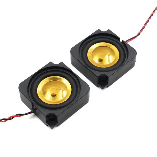 Alt view image 3 of 5 - 3pcs 2828 Cavity Horn 4 Ohm 2W Low Bass Speaker Enclosure DIY Box with 2.0 Channel Cable