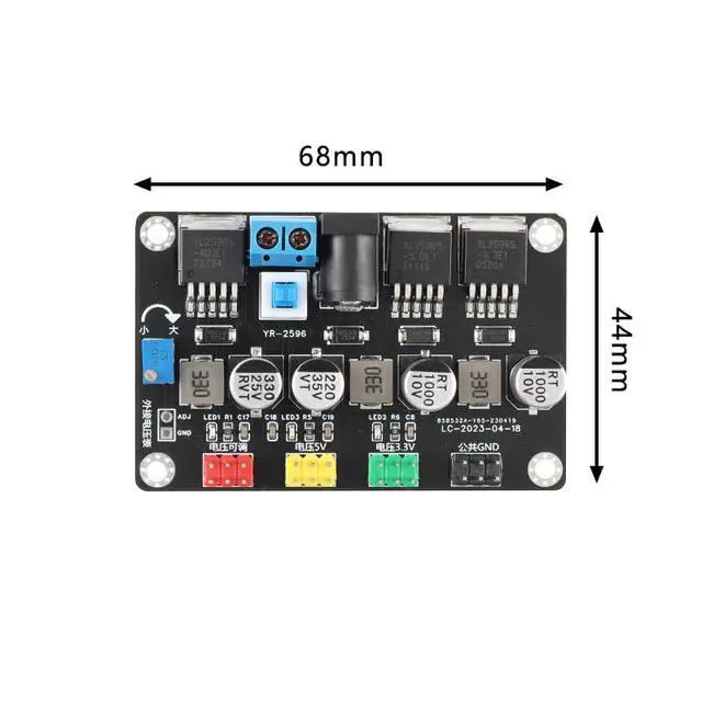 Alt view image 5 of 5 - LM2596 DC to DC Adjustable Converter Voltage Regulator DC3.3V DC5V 7-30V Power Supply Converter Module YR-2596