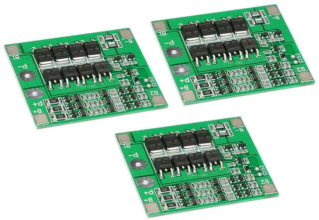 Main image of 3Pcs 3S 12V 25A Lithium Battery Protection Board 11.1V-12.6V 18650 Lithium Battery Balanced Function Board with USB Plug, Green Two-Terminal Connector