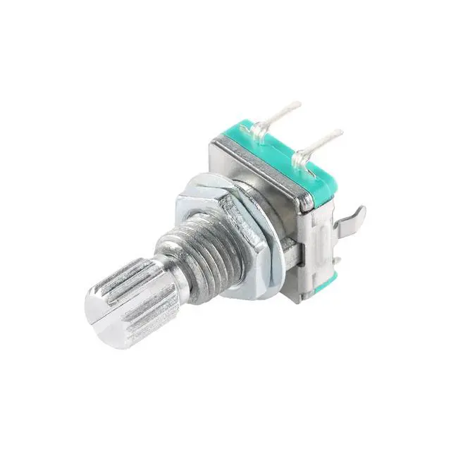 Alt view image 3 of 5 - 10Pcs EC11 Rotary Encoder Switch Digital Potentiometer 15MM with Switch 5 Pins Derrated Shaft with Nut and Washer
