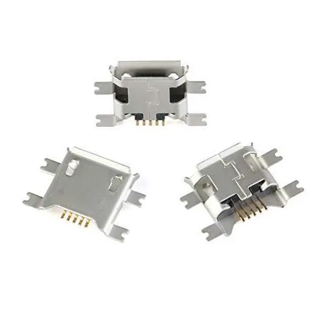 Alt view image 3 of 7 - 60Pcs Micro USB Sockets Jack Female Plug Connector Repair Replacement Adapter Assortment Set 12 Types Copper Micro 5P Sockets Each with 5 Micro USB Connectors