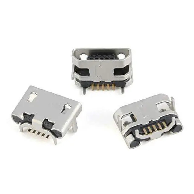 Alt view image 7 of 7 - 60Pcs Micro USB Sockets Jack Female Plug Connector Repair Replacement Adapter Assortment Set 12 Types Copper Micro 5P Sockets Each with 5 Micro USB Connectors