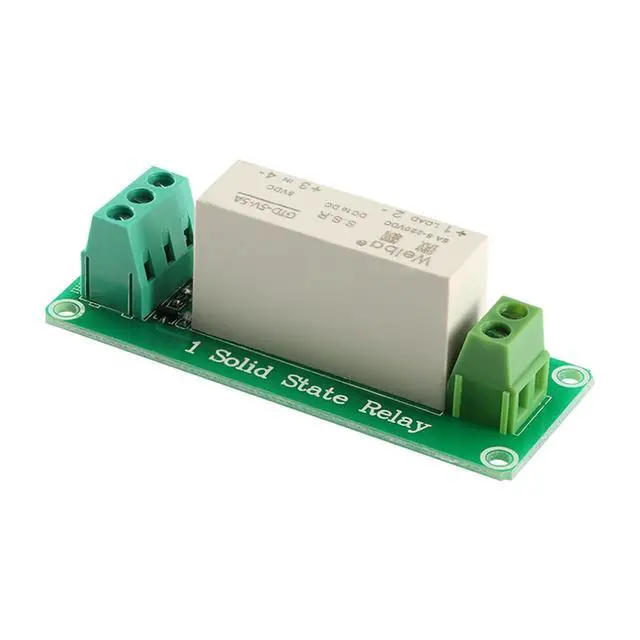 Alt view image 2 of 5 - 5V 1 Channel Solid State Relay Module, Low Level Trigger, 5A DC Control for Raspberry Pi