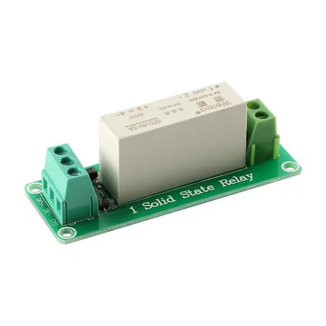 Alt view image 3 of 5 - 5V 1 Channel Solid State Relay Module, Low Level Trigger, 5A DC Control for Raspberry Pi