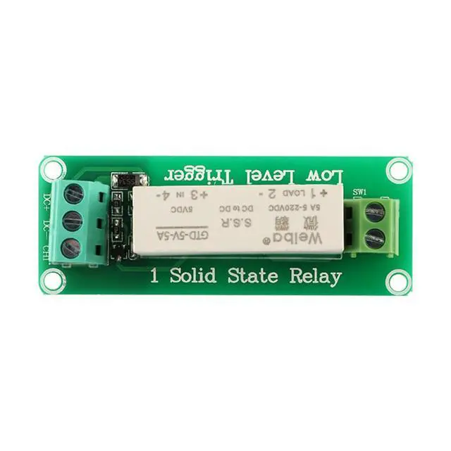 Alt view image 4 of 5 - 5V 1 Channel Solid State Relay Module, Low Level Trigger, 5A DC Control for Raspberry Pi