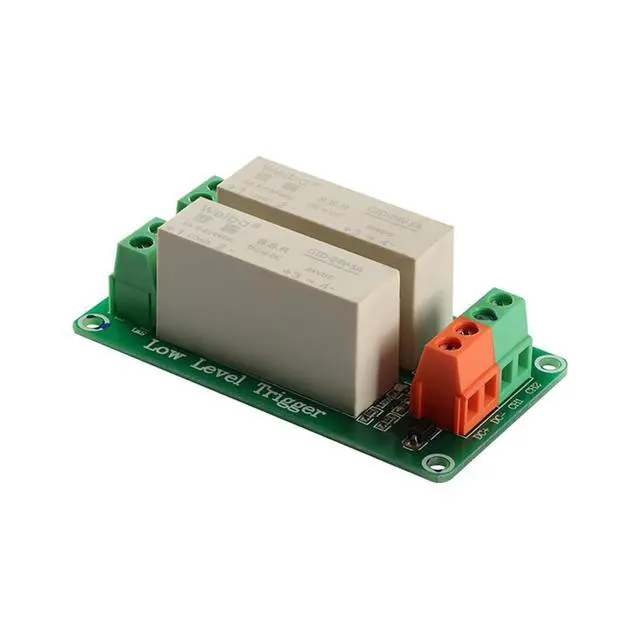 Alt view image 2 of 5 - 24V 2 Channel Solid State Relay Module, Low Level Trigger, 5A DC Control for Raspberry Pi