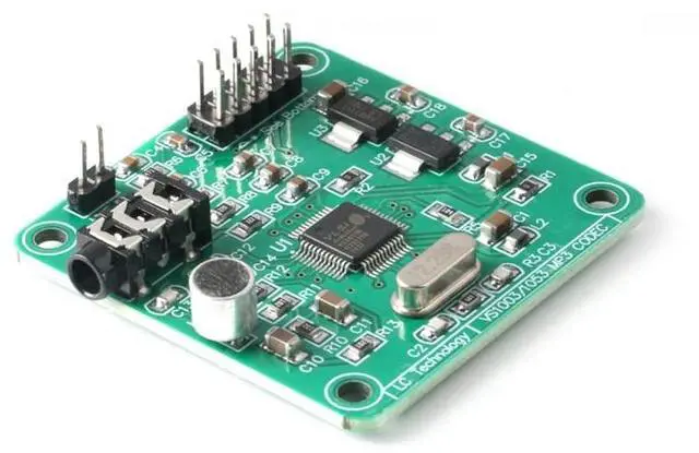 Main image of VS1053 MP3 Audio Player Module Audio Decoder MP3 Player Board Recording Onboard Microphone SPI Interface Output Port Audio Sound Board 1.8V 3.3V AMS-1117 Chip 800mA 12.228Mhz