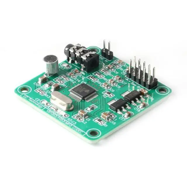 Alt view image 4 of 5 - VS1053 MP3 Audio Player Module Audio Decoder MP3 Player Board Recording Onboard Microphone SPI Interface Output Port Audio Sound Board 1.8V 3.3V AMS-1117 Chip 800mA 12.228Mhz