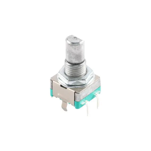 Alt view image 3 of 5 - 10Pcs EC11 Rotary Encoder Switch Digital Potentiometer 15MM with Switch 5 Pins D-Shaft with Nut and Washer