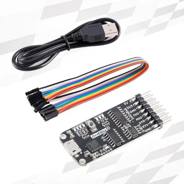 Alt view image 2 of 7 - USB to Serial Adapter 10 in 1 USB Adapter Micro-USB USB to RS232 TTL RS485 Serial Adapter CP2102 Version Full Interworking Serial to USB Adapter with Micro USB Cable and Dupond Cable