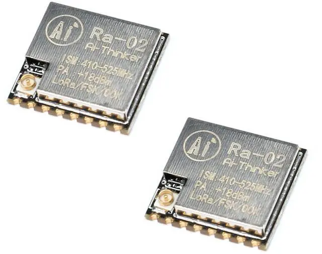 Main image of 2Pcs SX1278 LoRa Ra-02 Wireless Module 433MHz Ra-02 Spread Spectrum Wireless Module Serial Port Adapter 3.3V UART Interface with Connector