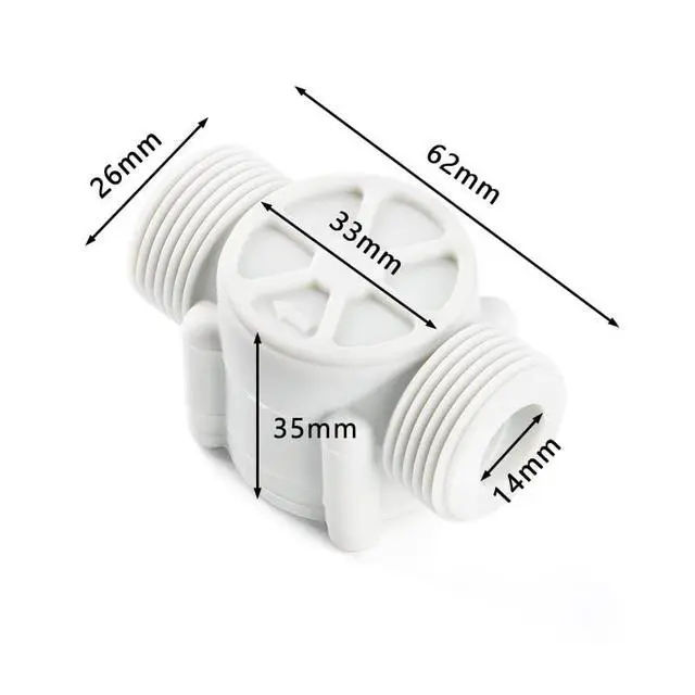 Alt view image 4 of 4 - S403 3-Wire G3/4" Flow Meter Flow Sensor Water Dispenser Flow Meter Hall Sensor DC3.5V-24V 1-60L/min S403