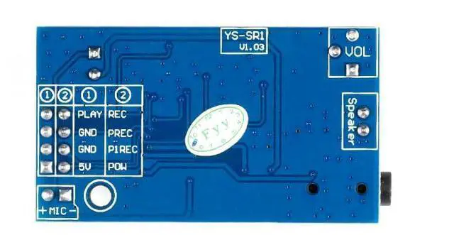 Alt view image 4 of 5 - YS-SR1 DC 5V Sound Voice Recording Playback Module Sound Recorder Board Loudly Public Voice Playback Loudspeaker Megaphone Replace ISD1820