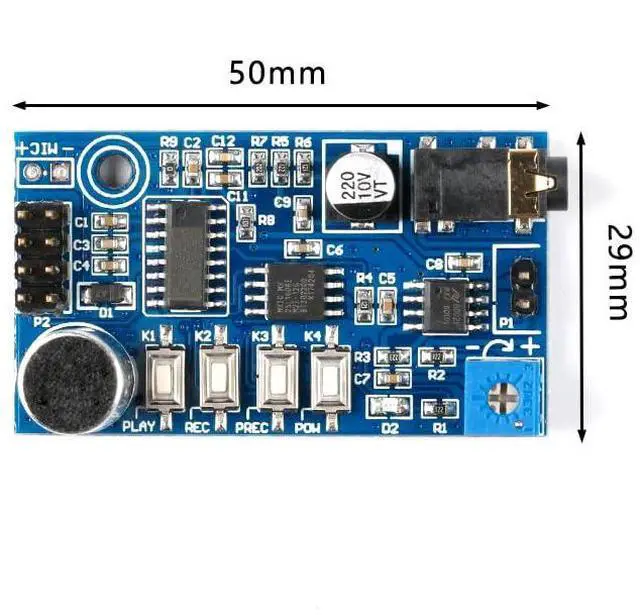 Alt view image 5 of 5 - YS-SR1 DC 5V Sound Voice Recording Playback Module Sound Recorder Board Loudly Public Voice Playback Loudspeaker Megaphone Replace ISD1820