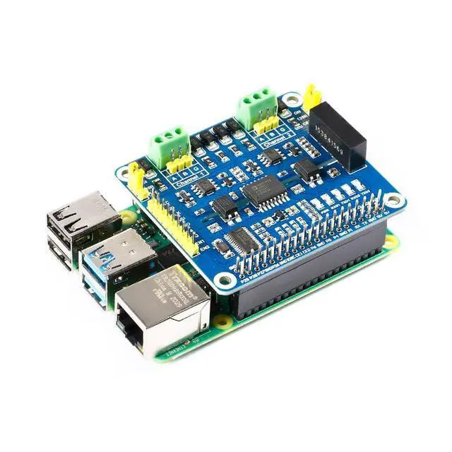 Alt view image 4 of 5 - 2-Channel Isolated RS485 Expansion HAT Board Module SC16IS752 SP3485 Dual Chip Convert SPI to RS485 Data Rate up to 921600bps Embed Multi Protection Circuits for Raspberry Pi 4