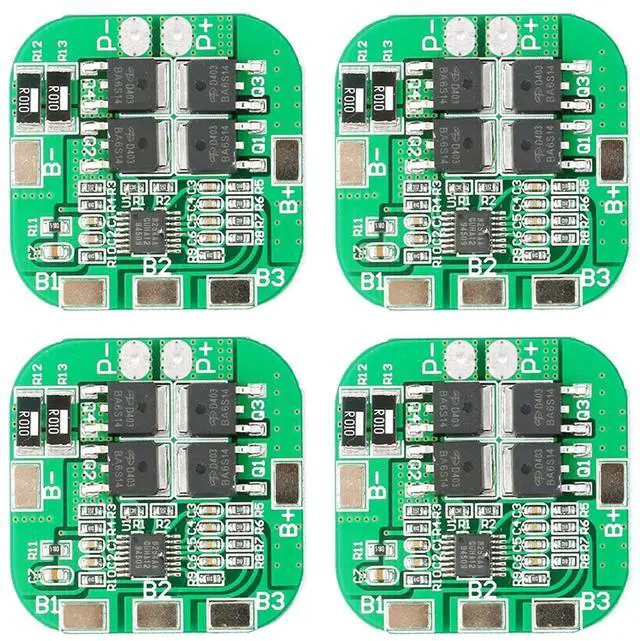 Main image of 4Pcs 4S 10A Battery Protection Board 14.8V 16.8V 20A Lithium Battery Protection Board BMS PCM Protection PCB Board Overcharge Overdischarge Overcurrent Short Circuit Protection