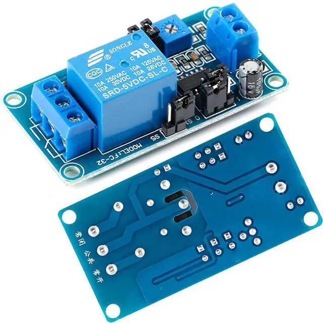 Main image of 5V Power On Time Delay Relay Module, Adjustable Delay Timer Circuit Board, for Automation Projects