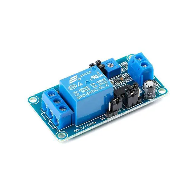 Alt view image 2 of 6 - 5V Power On Time Delay Relay Module, Adjustable Delay Timer Circuit Board, for Automation Projects