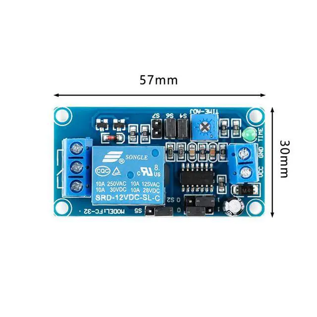 Alt view image 6 of 6 - 5V Power On Time Delay Relay Module, Adjustable Delay Timer Circuit Board, for Automation Projects