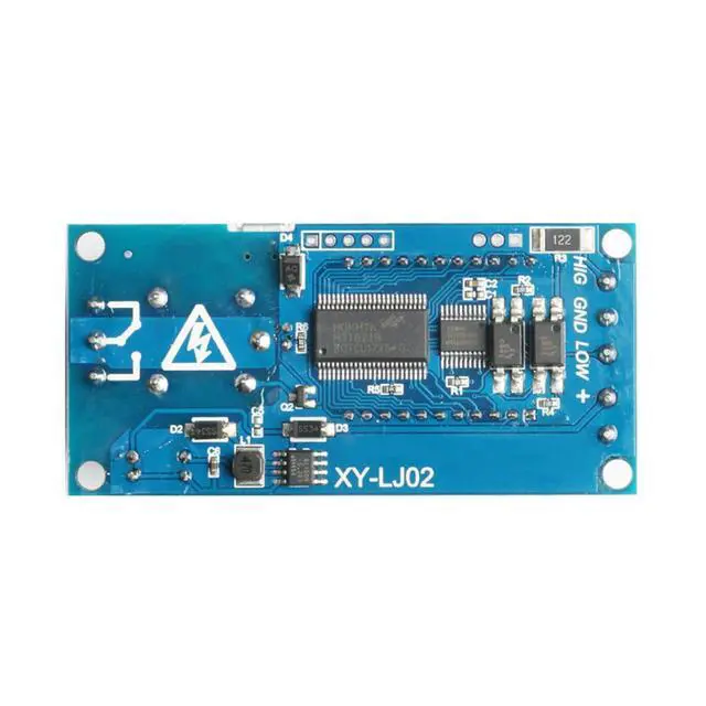 Alt view image 5 of 5 - 1-Channel Timer Delay Relay XY-LJ02 Cycle Trigger Delay Timer Switch Circuit Electronic Relay Module with LCD Display, 12V Timer Relay Delay Controller Module Support Micro USB 5V Input