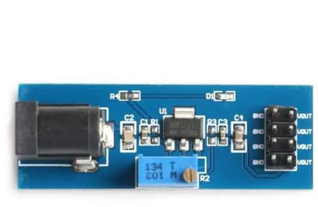 Alt view image 4 of 5 - 5Pcs AMS1117-ADJ Adjustable Step-Down Power Supply Module 3.3V 5V Voltage Converter Power Supply Voltage Regulator Module 3.3V 5V Output Module with DC Socket